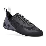 BLACK DIAMOND Men’s Momentum Lace Rock Climbing Shoes | Engineered Knit Upper | 4.3mm Rubber Outsole | Black-Anthracite | Size 9.5