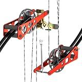 Handheld Bow Press, Archery Compound Bow Press, Universal Aluminum Alloy Bow Press for Compound Bow and Crossbow, Portable Ratchet Type Fine Tuning Tool with 51.2in Strap