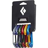 BLACK DIAMOND LiteWire Rackpack | Color-Coded Wiregate Carabiners | Lightweight Aluminum | for Trad Climbing Rack Set