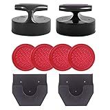 Air Hockey Pushers and Air Hockey Pucks,2PCS Striker with 4PCS Plastic Pucks and 2PCS Striker Holders