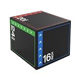 OLIXIS 3-in-1 Foam Plyo Jump Box, 24"x16"x20" Workout Box for Home Gym