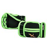 MaxxMMA Adjustable Weighted Gloves, 2 lb. Set - Removable Weight (2 x 0.5 lb. Each Glove) for Sculpting MMA Kickboxing Cardio Aerobics Hand Speed Coordination Shoulder Strength (Black)