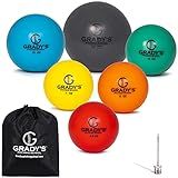 Grady's Pitching School Soft Shell Weighted Ball Set 32, 21, 14, 7, 5, and 3.5oz-Pitching/Throwing Velocity Training for Baseball and Softball