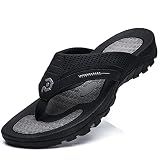 Pulltop Beach Flip Flops for Men, Mens Thong Sandals Waterproof Shower Sandals Summer Outdoor Slippers Non Slip Sandals for Men