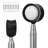 MistyBrew Golf Ball Retriever Telescopic, 9FT/12FT Extendable Golf Ball Picker Upper Tool, Stainless Steel Golf Ball Grabber for Water, Compact Golf Accessory Fits Golf Bag