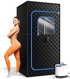 pikulLA Sauna Box, Portable Sauna for Home, Steam Sauna Accessories Sauna Tent, Personal Sauna Steamer with 1200W 3L Steamer Heater,15 Levels,Remote Control,Size 36 * 36 * 71 inches