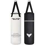 Elite Sports Boxing Bag 4 FT – Heavy Duty Canvas Punching Bag with Straps for Boxing, Training, MMA, Muay Thai, Kickboxing, Martial Arts & Fitness – UNFILLED Heavy Bag