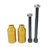 Pro Scooter Pegs CNC Aluminum Pegs for Stunt Scooters with Hardware (Gold)