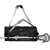 Silverfin Lacrosse Bag IMPROVED! |2 Stick Holders & Pockets for All of Your Lacrosse Equipment |Use as a Backpack or Duffel Bag| Lacrosse Gear Bag for Boys, Youth, Men With Adjustable Shoulder Straps