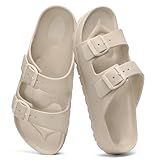 shevalues Women's Comfort EVA Sandals Medium Arch Support Beach Slides