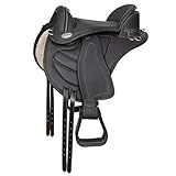 HILASON Brown 17 INCHES 17 in Horse English Treeless Saddle Endurance Trail Leather