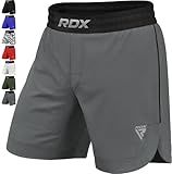 RDX MMA Shorts for Training & Kickboxing – Fighting Shorts for Martial Arts, Cage Fight, Muay Thai, BJJ, Boxing, Grappling Grey