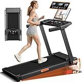 16% Treadmills for Home, 3-in-1 Foldable Treadmill with Incline, Portable Treadmill with Handle, 3.0HP Quiet Walking Pad Treadmill, 12 Automatic Modes, Three Screen