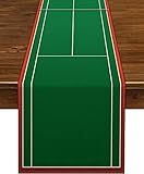 Linen Tennis Court Table Runner Tennis Themed Birthday Party Table Cover Indoor Outdoor Party Decoration Home Dining Room Kitchen Table Decor (13" x 108")
