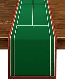 Linen Tennis Court Table Runner Tennis Themed Birthday Party Table Cover Indoor Outdoor Party Decoration Home Dining Room Kitchen Table Decor (13" x 108")