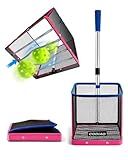 CODIAO Pickleball Picker Upper 40+ Ball Capacity Hopper Holder, Foldable Basket with Telescopic Stainless Steel Handle, Quick Pickup No Bending Ball Retriever Collector, Portable for Court Training