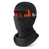 KGC Winter Balaclava for Men and Women, Windproof Ski Mask, Thermal Cold Weather, Winter Face Mask for Skiing, Bicycle Helmet, black, One Size