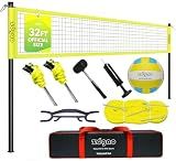 Zdgao 32FT Outdoor&Portable Volleyball Net-Adjustable Thick Dia Poles