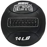 Champion Sports PRX14 Rhino Promax Elite Slam Balls, 14 lb, Soft Shell with Non-Slip Grip, Medicine Wall Exercise Ball for Weightlifting, Plyometrics, Cross Training, & Home Gym Fitness, Black