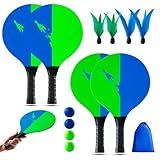 U&C Planet Beach Paddle Ball Set, Badminton Rackets, Family Game for Kids and Adults, Indoor Outdoor Game Backyard Park Camping Yard for Boys, Girls All Ages