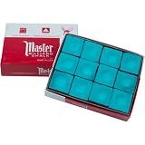 Master Billiard/Pool Cue Chalk Box, 12 Cubes, Green