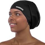 Extra Large Swim Cap - Swim Cap for Long Hair, Dreadlocks, Weaves, Hair Extensions, Braids, Curls & Afros - Silicone Swimming Cap for Women & Men, Keep Hair Dry (XL)