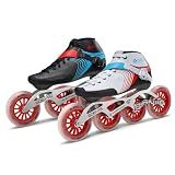 Bont GT4 Inline Speed Skates, White/Red, Size 7.5 (110mm)