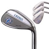 Lazrus Golf | Premium Quality Forged RH 52, 56, 60 Degree Golf Wedge Set for Exceptional Performance, Golf Wedges with Micro Milled Face for Enhanced Spin | Clubs for Men (Silver, RH 52,56,60 Set)