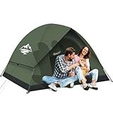 Tents for Camping 2/3/4 Person with Rainfly - Camping Tent Waterproof Windproof Easy Setup, Portable Double Layer Outdoor Dome Tent, Backpacking Tents for Adventure Backyard Hiking