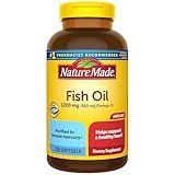 Nature Made Fish Oil Omega 3 Supplements, 1200 mg Softgels, Omega 3 Fish Oil for Healthy Heart Support, 230 Softgels, 115 Day Supply