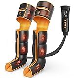 Leg Massager with Heat and Compression, Foot and Full Leg Massager for Circulation and Pain Relief, Sequential Compression Boots with 6 Modes, 6 Intensity, 3 Heat, Gifts for Mom, Dad, Athletes