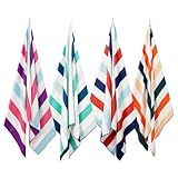 Exclusivo Mezcla 4 Pack Microfiber Quick Dry Beach Towels, Large Lightweight Sandfree Pool Towels for Swimming Camping Travel with Bag (Multi, 30x60 Inches)