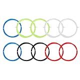 PATIKIL 10M Badminton Racket String, 10 Pack Durable Nylon Racquet Replacement Lines Thread Wire High Elastic for Badminton Training, 5 Colors