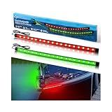 QLOOASEA Boat Navigation Lights LED, Red and Green Boat Lights LED Waterproof, Marine Navigation Bow Light for Night Fishing, Boating, Navigating, Lighting, Fits for Pontoon, Bass & Jon Boats, Yacht