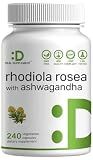 DEAL SUPPLEMENT Rhodiola Rosea & Ashwagandha, 240 Veggie Capsules