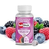 SaltStick Electrolyte FastChews - 60 Count Mixed Berry Chewable Tablets - Salt Tablets for Running and Hydration, Electrolyte Chews