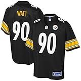 NFL PRO LINE Men's T.J. Watt Black Pittsburgh Steelers Logo Player Jersey