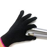 Lessmon Heat Resistant Glove for Hair Styling, Pink Edge