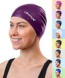 Limmys Silicone Swim Cap for Adults – Soft Stretch Non-Slip Swimming Cap for Women & Men – Comfortable No-Headache Fit, Chlorine-Resistant, Secure Ear Seal, Durable Latex-Free Silicone