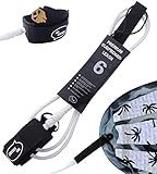Ho Stevie! Premium Surf Leash - No Tangles, No Lost Surfboard - Hi-Strength Lightweight 1/4" Cord - Feels Like Surfing Leashless - 6/7/8/9 Feet