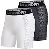 Legendfit Women Softball Padded Shorts Compression Sliding Underwear for Baseball Football Lacrosse Cricket - 2 Pack