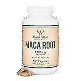 Maca Root Capsules for Women and Men, 300 Count (1,000mg of Black, Red, Yellow Maca Powder per Serving) Grown in Peru (for Energy, Performance, Motivation) by Double Wood