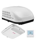 VEVOR RV Air Conditioner, 13500 BTU Non-Ducted Rooftop RV AC Unit, 65 dB Quiet Design, Including Air Distribution Box, Operation Panel and Installation Hardware, for Campers, Vans, Trailers, White