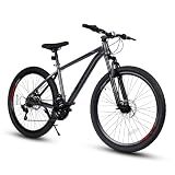 SmiloSprk 27.5" Mountain Bike for Men & Adults, 85% Pre-Assembled, Grey