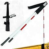 BOARDEE Foldable Volleyball Antenna Set - Durable Tarpaulin Hook-and-Loop Sleeves with Collapsible Fiberglass Antennas - Indoor and Beach Volleyball Net Equipment (Pack of 2) (Black)