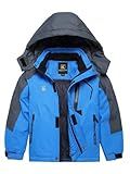 Keevoom Winter Coat for Boys 10-12,Children's Fleece Lined Warm Outdoor Ski Jacket Waterproof Windproof Raincoat Hooded