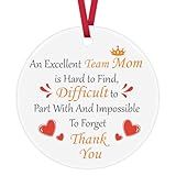 Thank You Gifts for Team Mom an Excellent Team Mom is Hard to Find Ceramic Ornament Team Mom Appreciation Gifts Christmas Birthday Gifts for Coach Team Mom Team Leader Gift