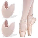 1 Pair Soft Ballet Toe Pads Foot Care Toe 3.54 x 3.15inch High Heels Toes Caps Toes Pads for Pointe Shoes,Forefoot Wrap Pad for Women Girls,Half Pad, Sponge Insoles