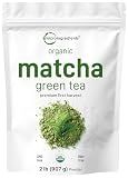 Organic Matcha Green Tea Powder, 2 Pound (32 Ounce) | Culinary Grade, Unflavored, First Harvest Authentic Japanese Origin, 100% Pure Matcha for Smoothies, Latte, and Baking | Non-GMO, 0 Calories