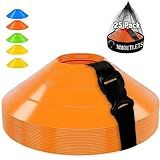 75/50/25 Pack, Pro-Grade Soccer Training Cones Set, Durable Agility Soccer Cones with Carry Bag & Strap Holder Ideal for Sports Training, Football, Soccer, Basketball- Trusted by Coaches & Athletes